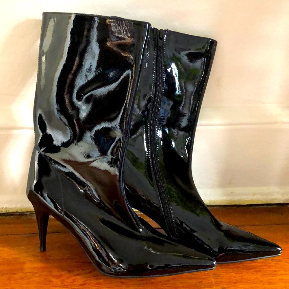 Brand new! Jeffrey Campbell patent leather boots.